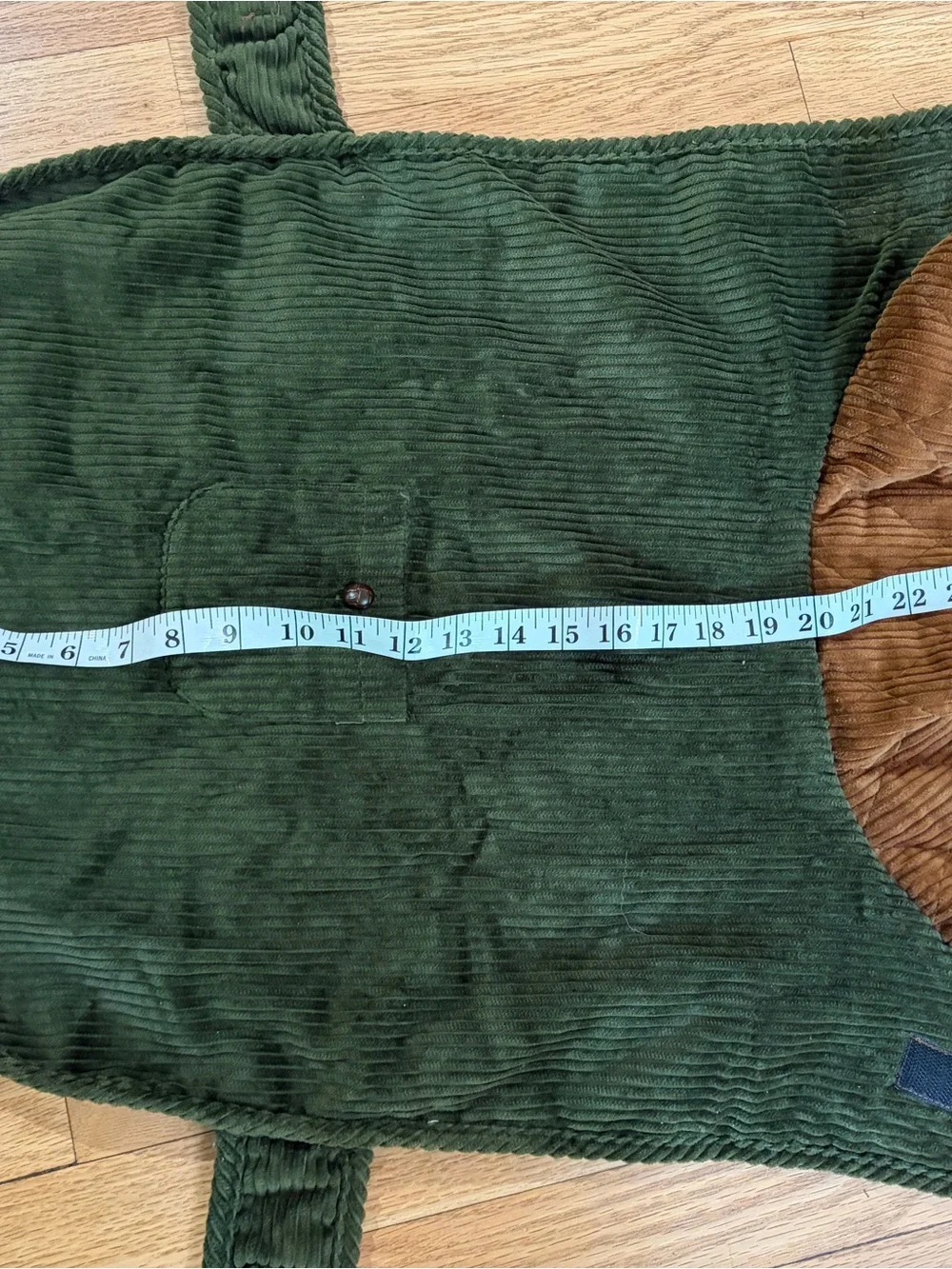 Woolrich Olive Green Corduroy Dog Coat